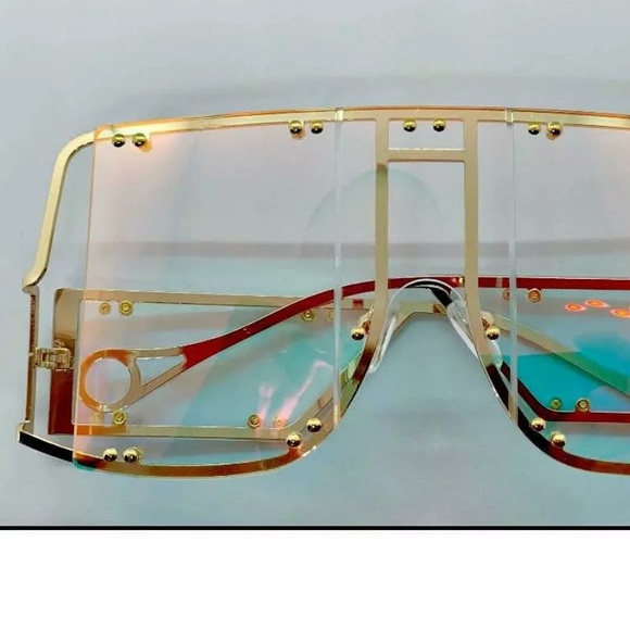 clear iridescent sunglasses